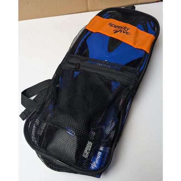 Speedo Snorkel Fin Set YOUTH JR Size L/XL 1-4 Set Blue dive beach water NO MASK - Picture 2 of 7